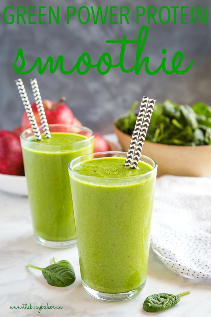 Healthy Green Protein Smoothie The Busy Baker