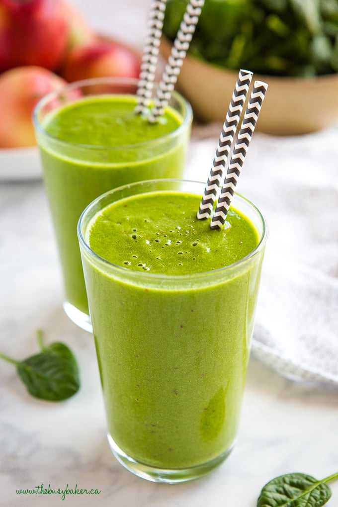 Healthy Green Protein Smoothie - The Busy Baker