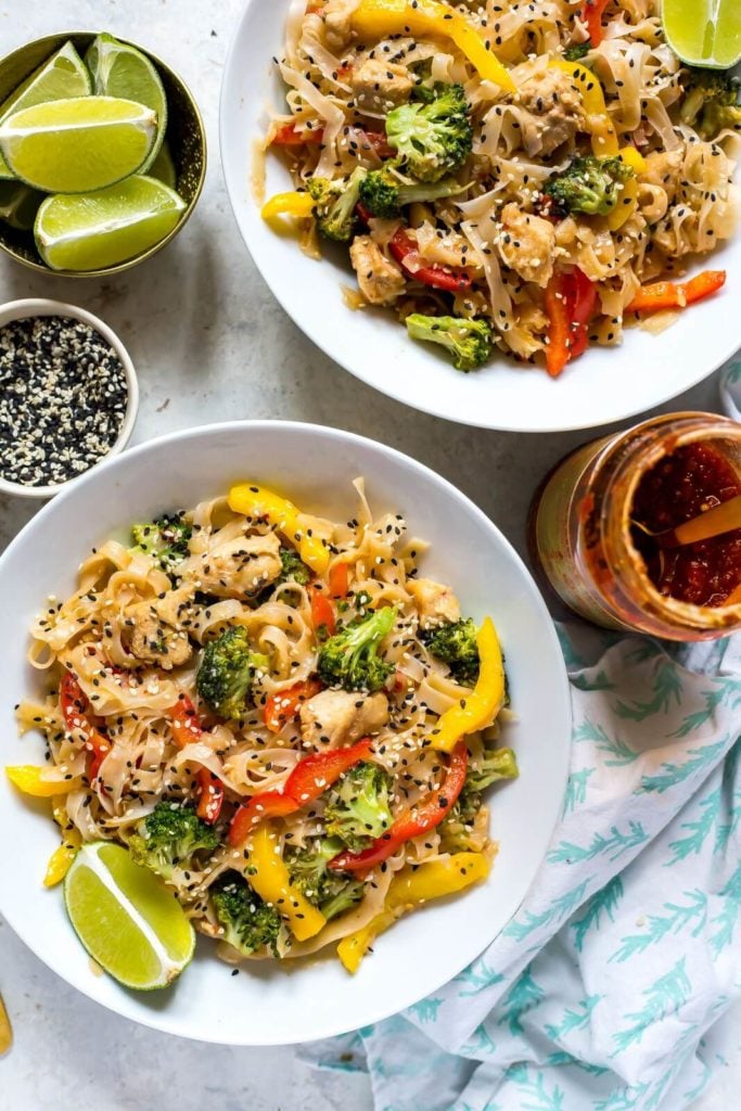 Instant Pot honey garlic noodles lunch bowls