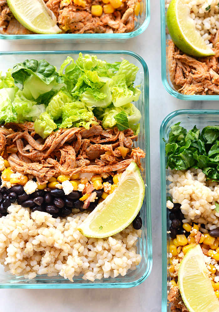 meal prep carnitas bowls