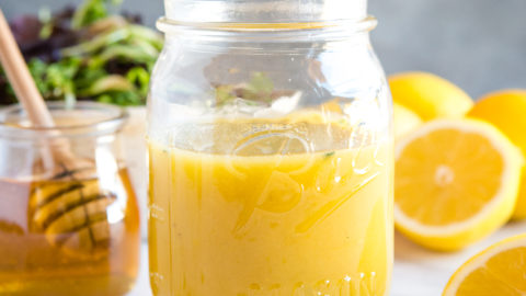 Honey Lemon Vinaigrette Salad Dressing - The Busy Baker