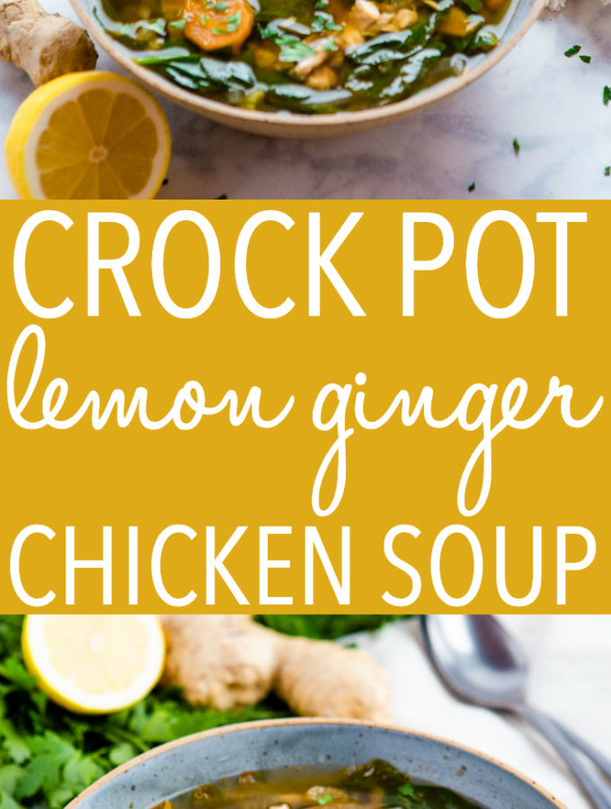 Crock Pot Lemon Ginger Chicken Soup The Busy Baker