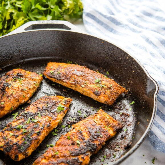 Easy One Pan Cajun Salmon (Low Carb) - The Busy Baker