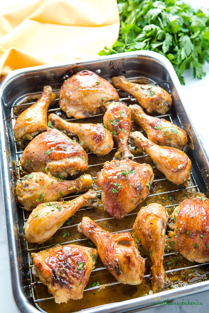 Maple Dijon Roasted Chicken with sticky glaze