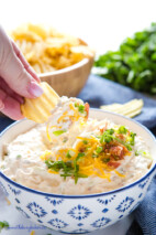 Cheddar Bacon Ranch Dip {Easy Party Food} - The Busy Baker