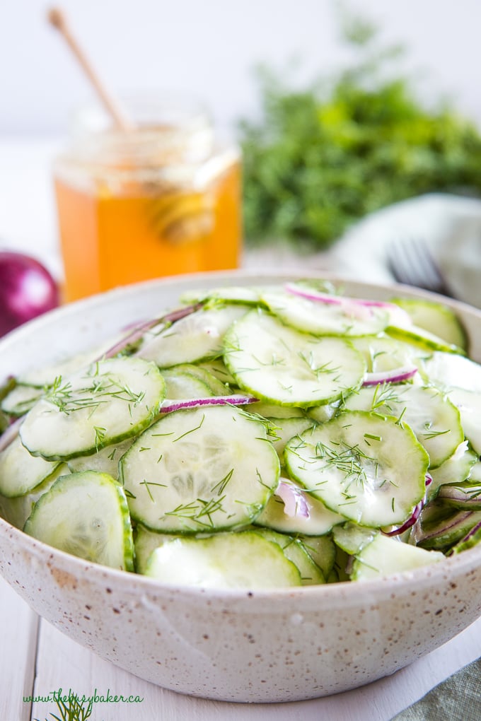 Cucumber Salad with dill and red onion