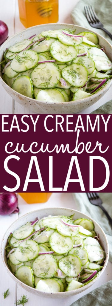 Creamy cucumber salad pinterest