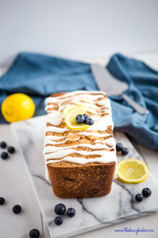 Lemon Blueberry Pound Cake {Spring Dessert} - The Busy Baker