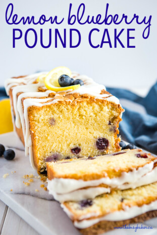 Lemon Blueberry Pound Cake {Spring Dessert} - The Busy Baker