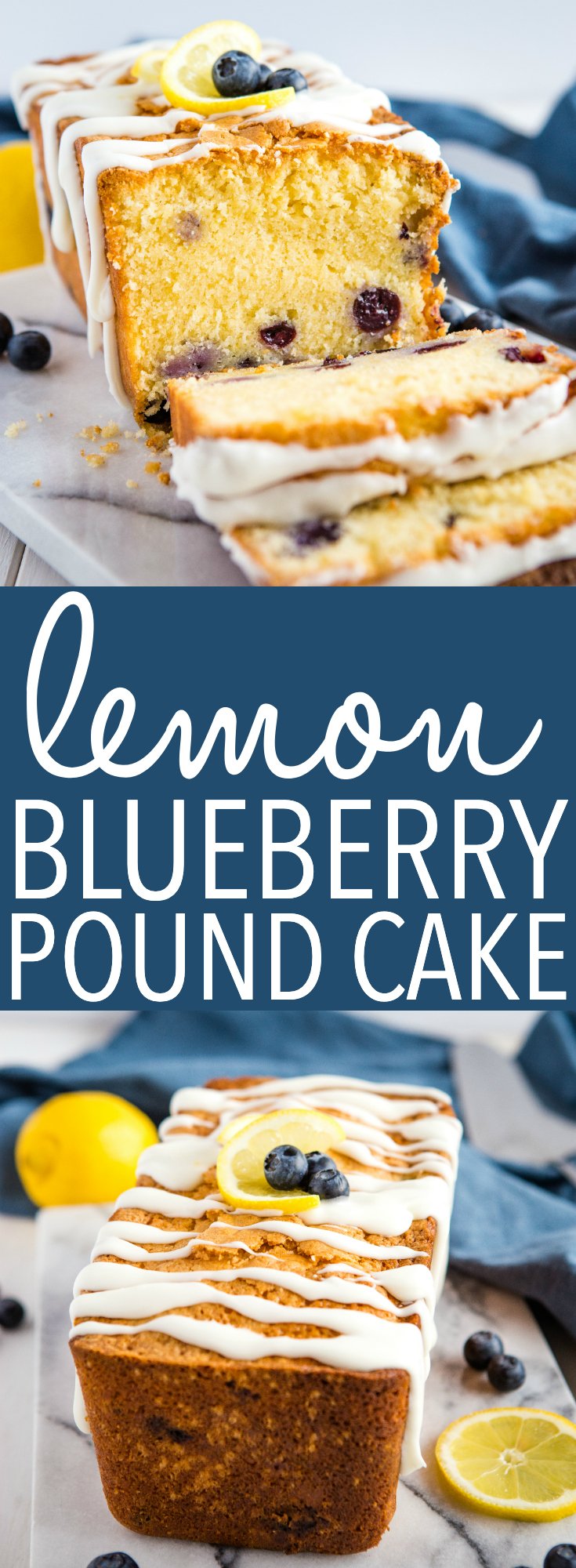 This Lemon Blueberry Pound Cake is the perfect simple spring dessert recipe that's made with fresh lemon and blueberries and a sweet creamy glaze! Recipe from thebusybaker.ca! #lemon #blueberry #poundcake #cake #dessert #fruit #spring #summer #glaze #creamy #baking #bake #easy #recipe #homemade via @busybakerblog