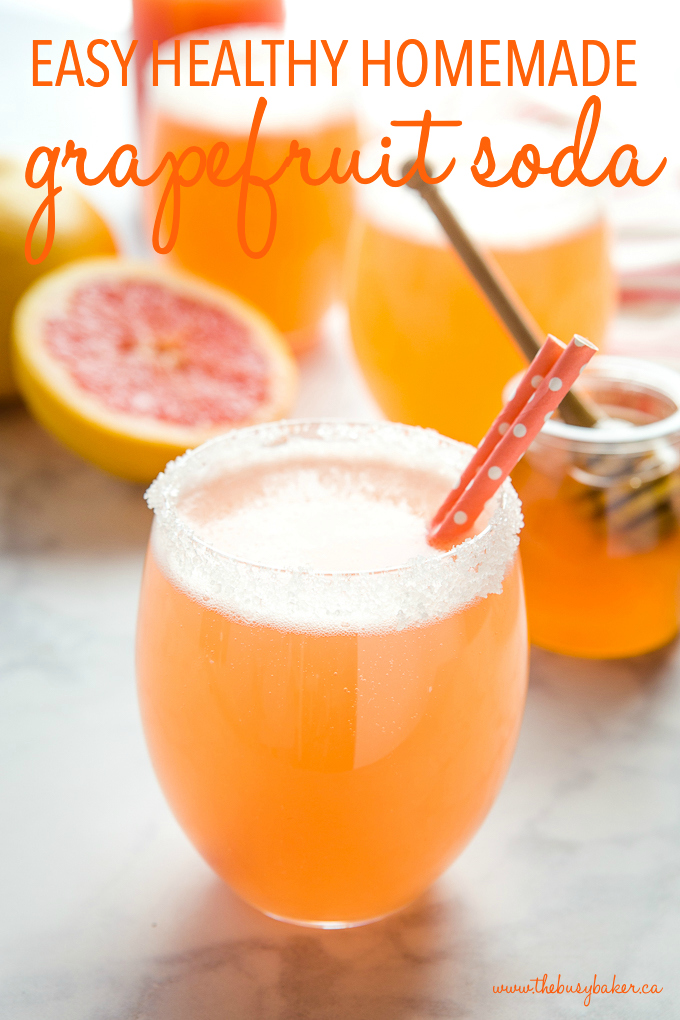 healthy grapefruit soda drink