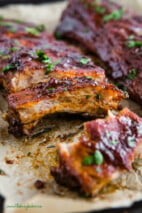 Honey Garlic Oven-Baked Barbecue Ribs - The Busy Baker