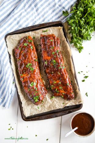 Honey Garlic Oven-Baked Barbecue Ribs - The Busy Baker