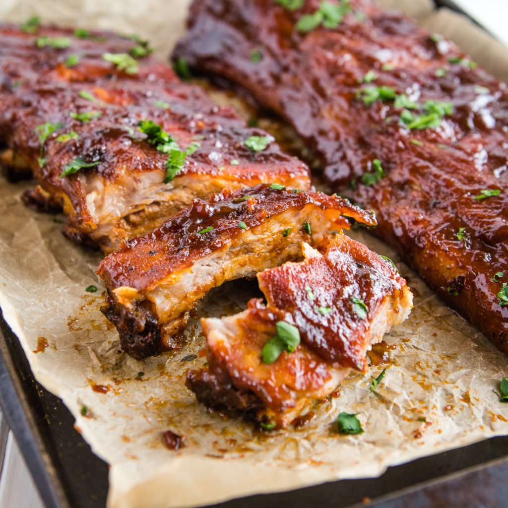 Honey Garlic Oven-Baked Barbecue Ribs - The Busy Baker