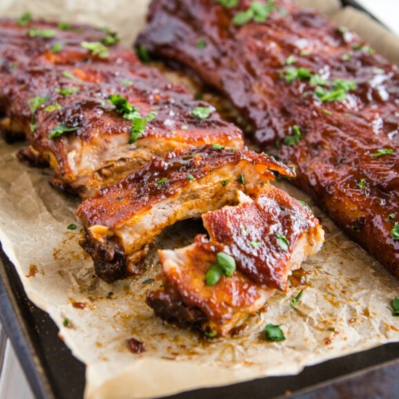 Honey Garlic Oven-Baked Barbecue Ribs - The Busy Baker