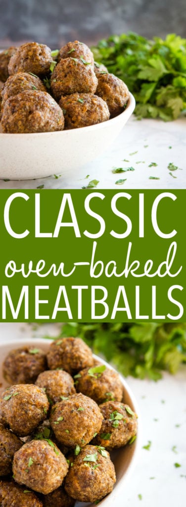 classic oven baked meatballs pinterest