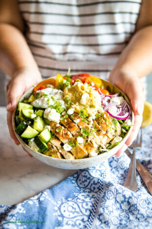 Low Carb Chicken Shawarma Bowls - The Busy Baker