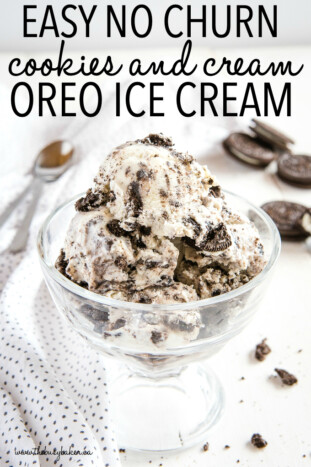 Easy No Churn Cookies and Cream Oreo Ice Cream - The Busy Baker