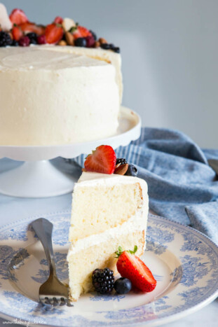 Best Ever Almond Cream Cake {Easy Layer Cake} - The Busy Baker