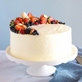 Best Ever Almond Cream Cake {Easy Layer Cake} - The Busy Baker