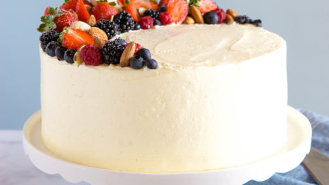 Best Ever Almond Cream Cake Easy Layer Cake The Busy Baker