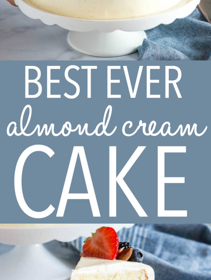 Best Ever Almond Cream Cake {Easy Layer Cake} The Busy Baker