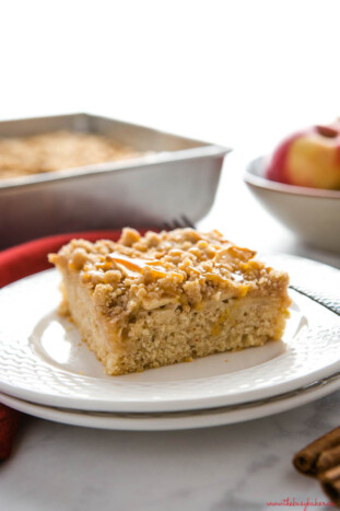 Caramel Apple Streusel Cake {Easy Fall Dessert} - The Busy Baker