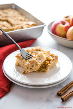 Caramel Apple Streusel Cake {Easy Fall Dessert} - The Busy Baker