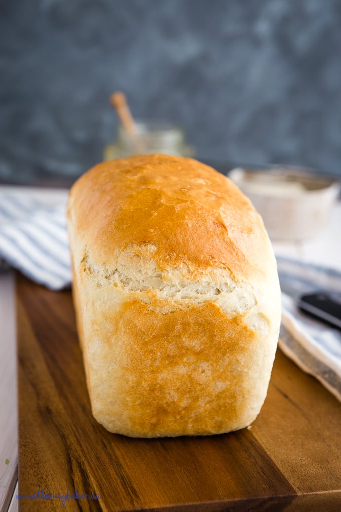 white sandwich bread with golden crust