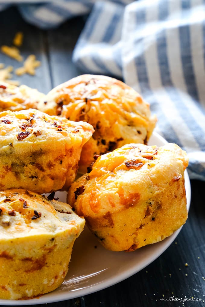 cornbread muffins on plate