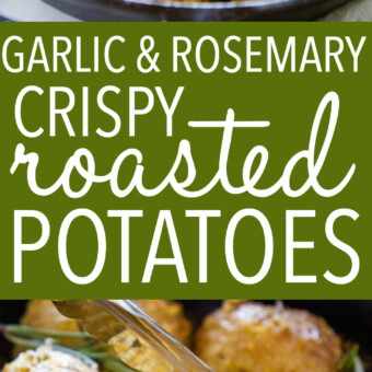 Easy Crispy Rosemary Garlic Potatoes {Holiday Recipe} - The Busy Baker