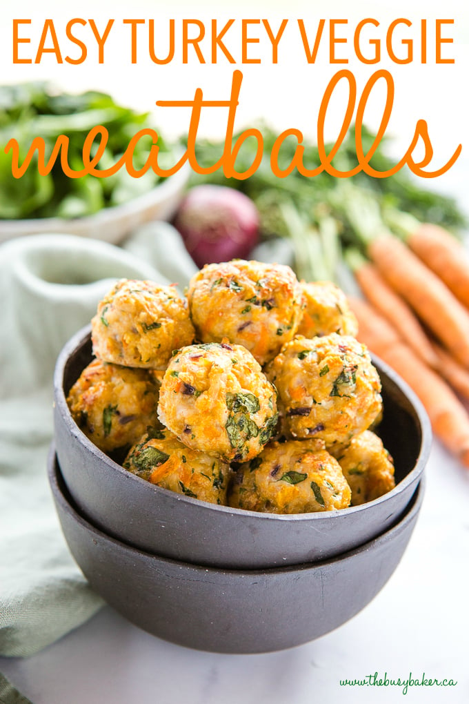 Easy Healthy Turkey Veggie Meatballs 