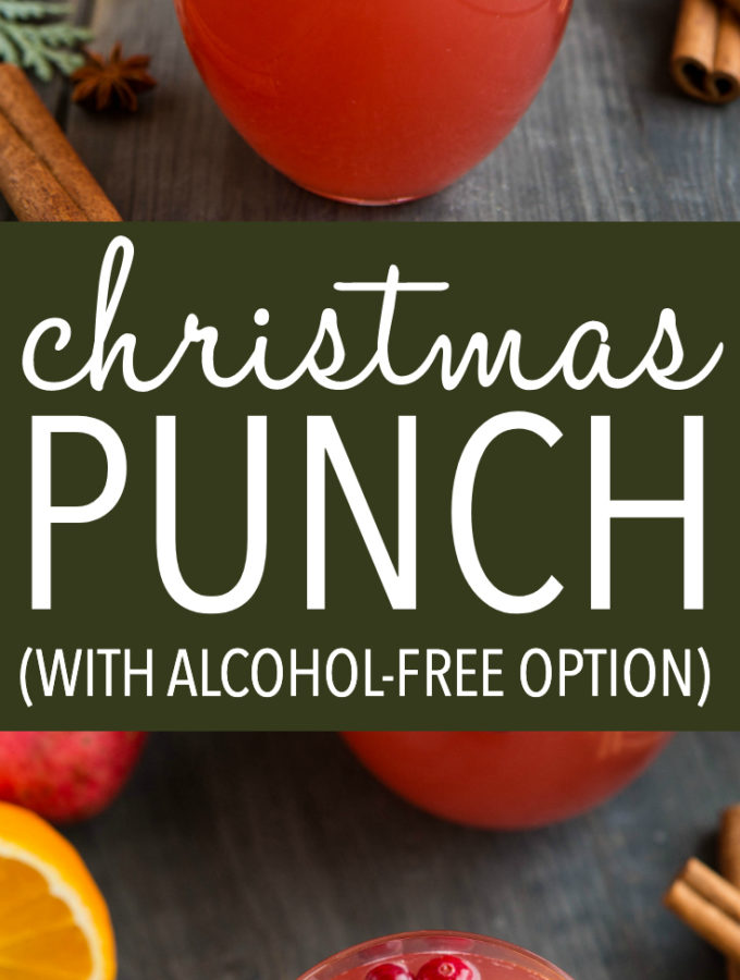 Christmas Punch {with or without alcohol} - The Busy Baker