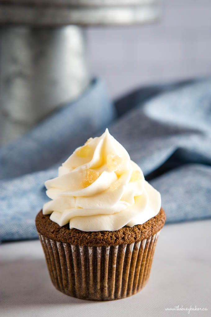 gingerbread cupcakes with candied ginger