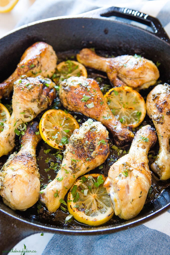 Easy Lemon Herb Roasted Chicken - The Busy Baker