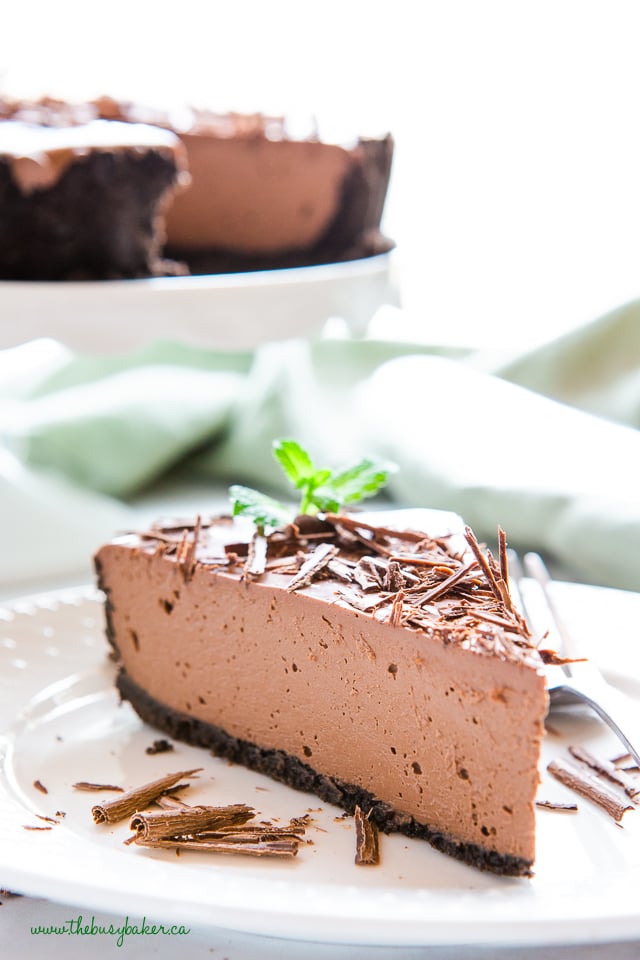 Best Ever Vegan Peppermint Chocolate Tart - The Busy Baker