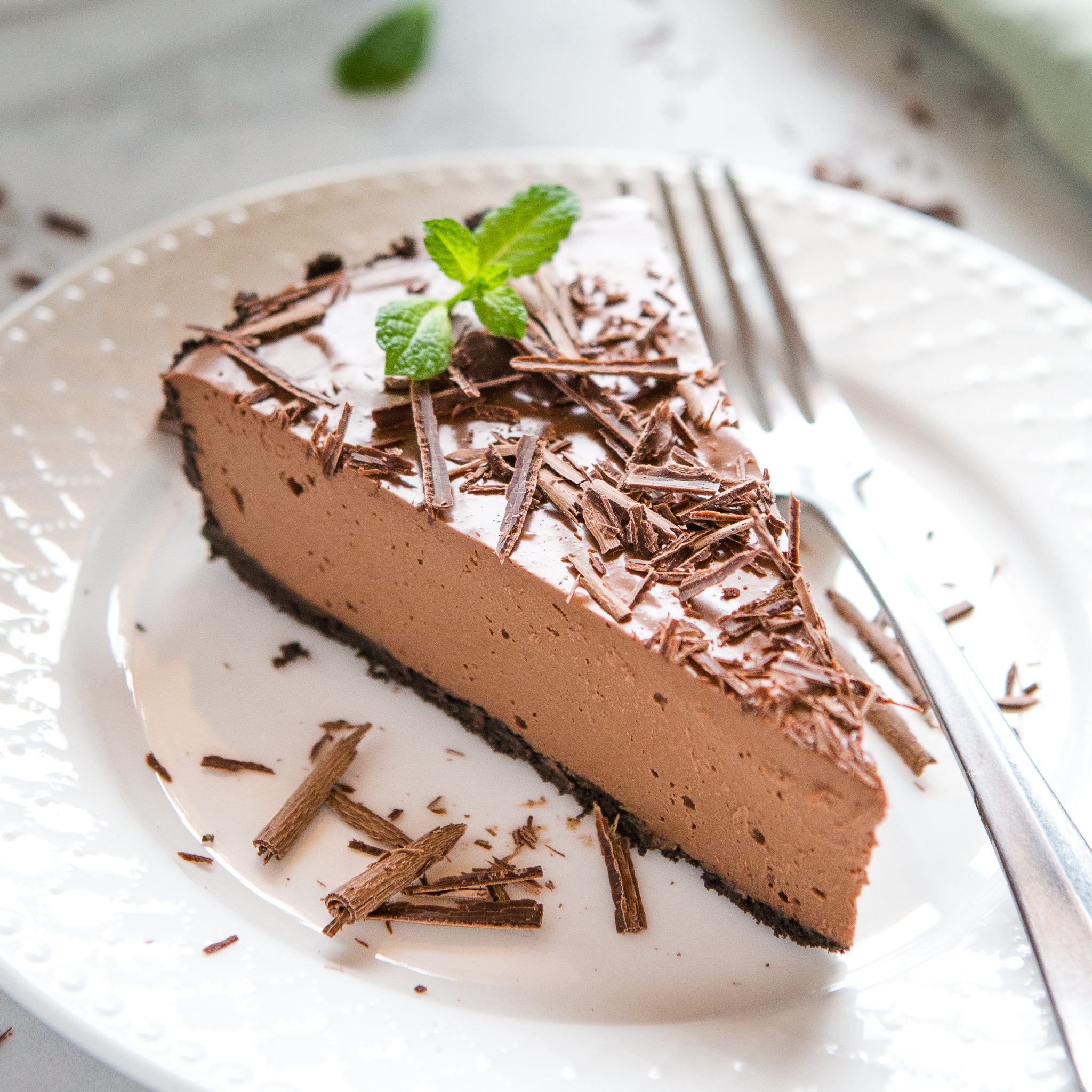 Chocolate mint tart