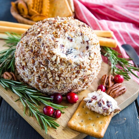 Cranberry Pecan Cheese Ball {Appetizer} - The Busy Baker