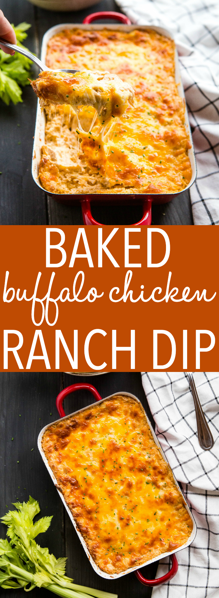 baked buffalo chicken ranch dip pinterest