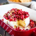 Pomegranate Cranberry Baked Brie Appetizer