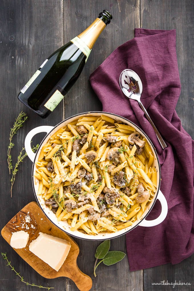 Creamy Champagne Mushroom Pasta