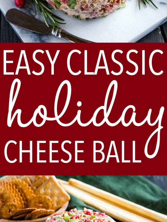 Cheddar Cheese Ball Recipe for Holiday Parties - The Busy Baker
