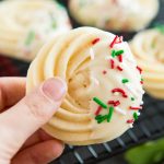 Peppermint White Chocolate Shortbread Cookies