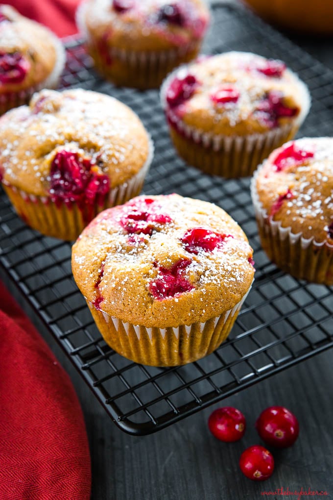 pumpkin cranberry muffins