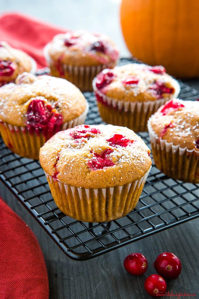 pumpkin cranberry muffins
