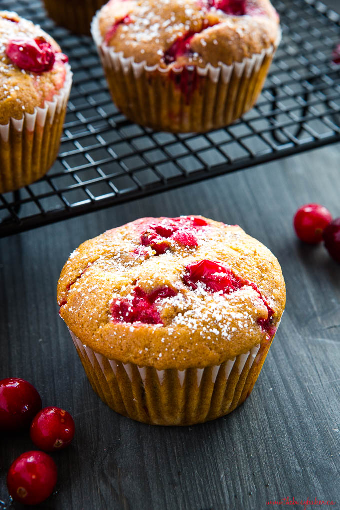 Pumpkin Cranberry Muffins {Easy Muffin Recipe} - The Busy Baker