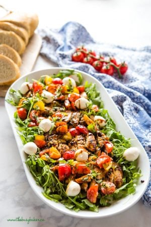 Bruschetta Chicken Salad {Low Carb} - The Busy Baker