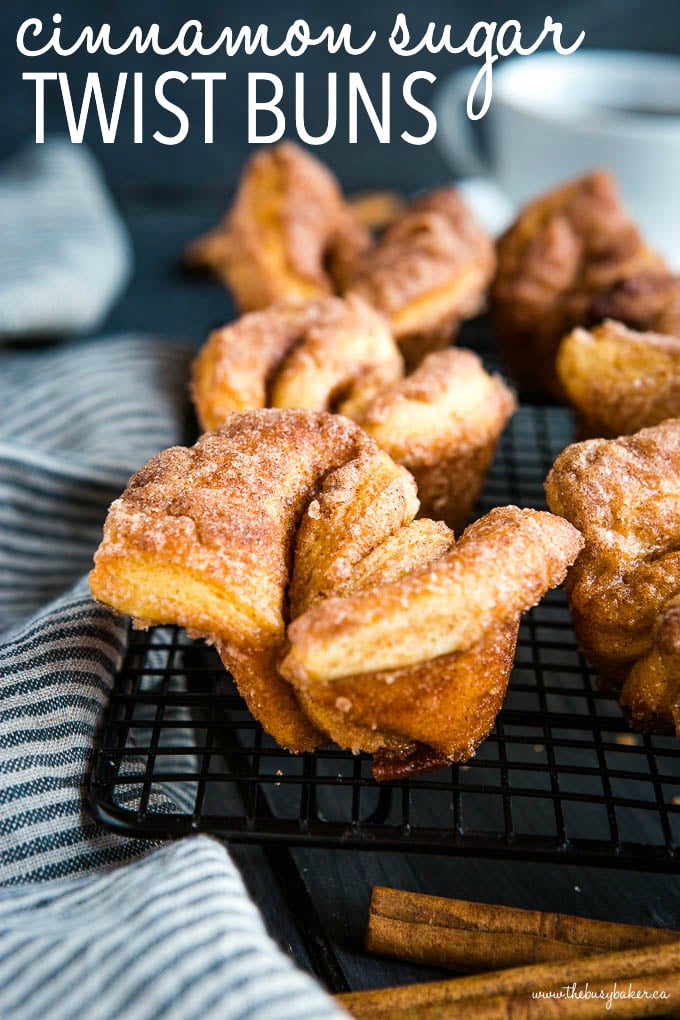 titled photo (and shown): cinnamon sugar twist buns