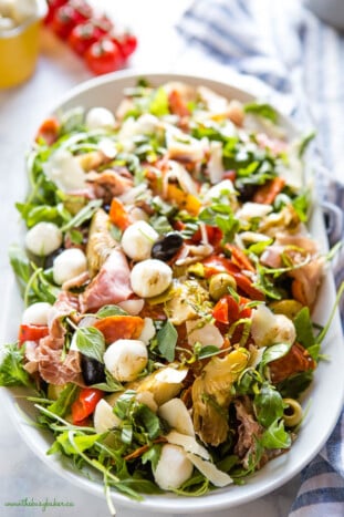 Low Carb Italian Chopped Salad - The Busy Baker