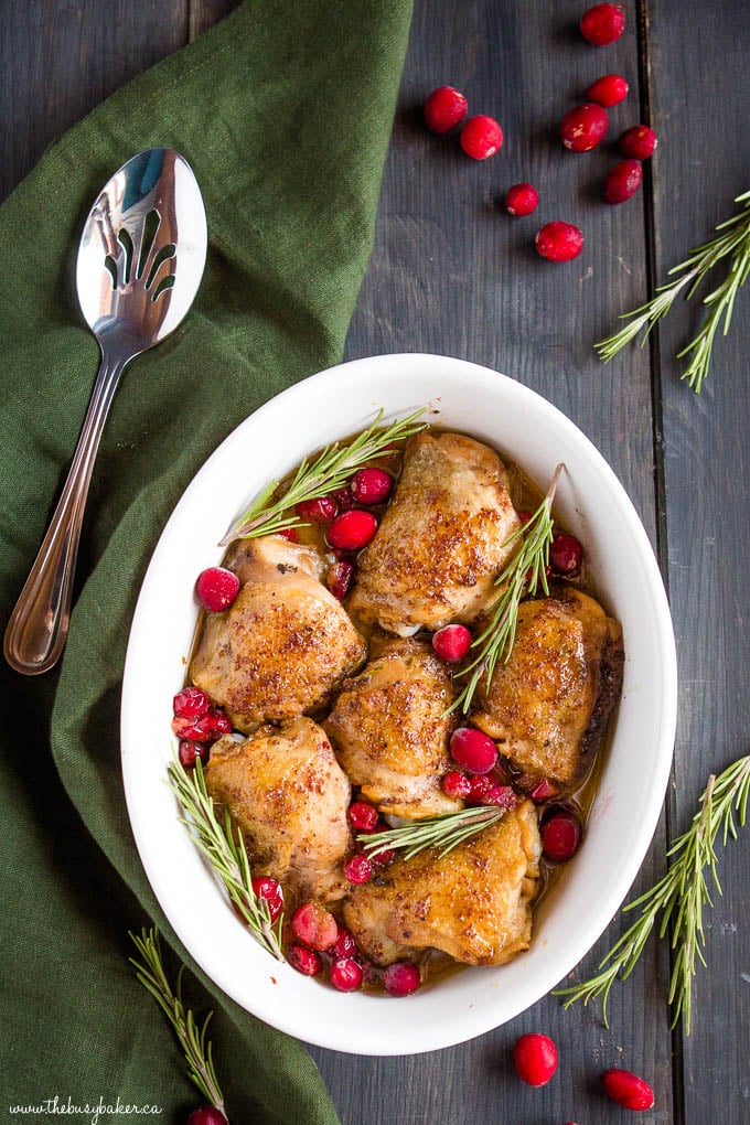 Cranberry Rosemary One Pan Chicken